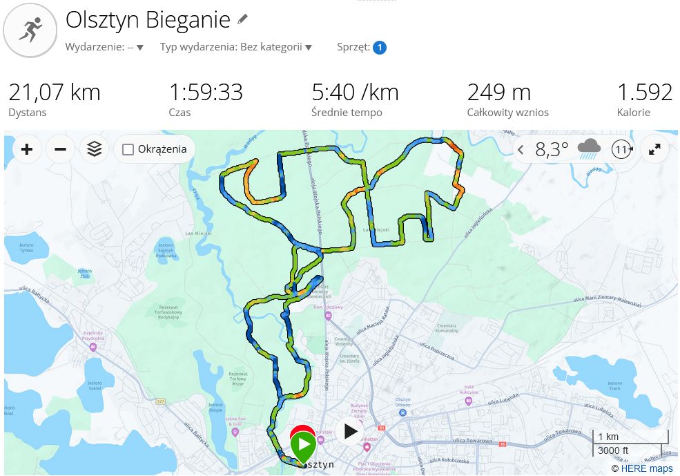 Abstrakcja półmaraton Sztuka biegacza